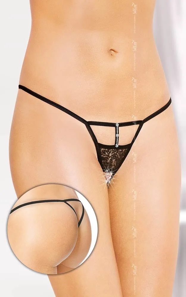Softline 2461 fekete tanga – kényelmes és csábos viselet S/L