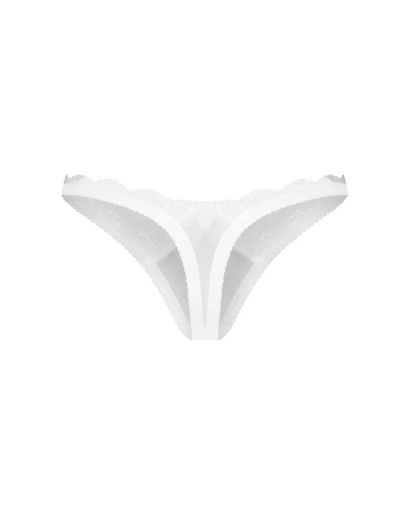 Obsessive Weddya tanga – romantikus fehér alsó L/XL