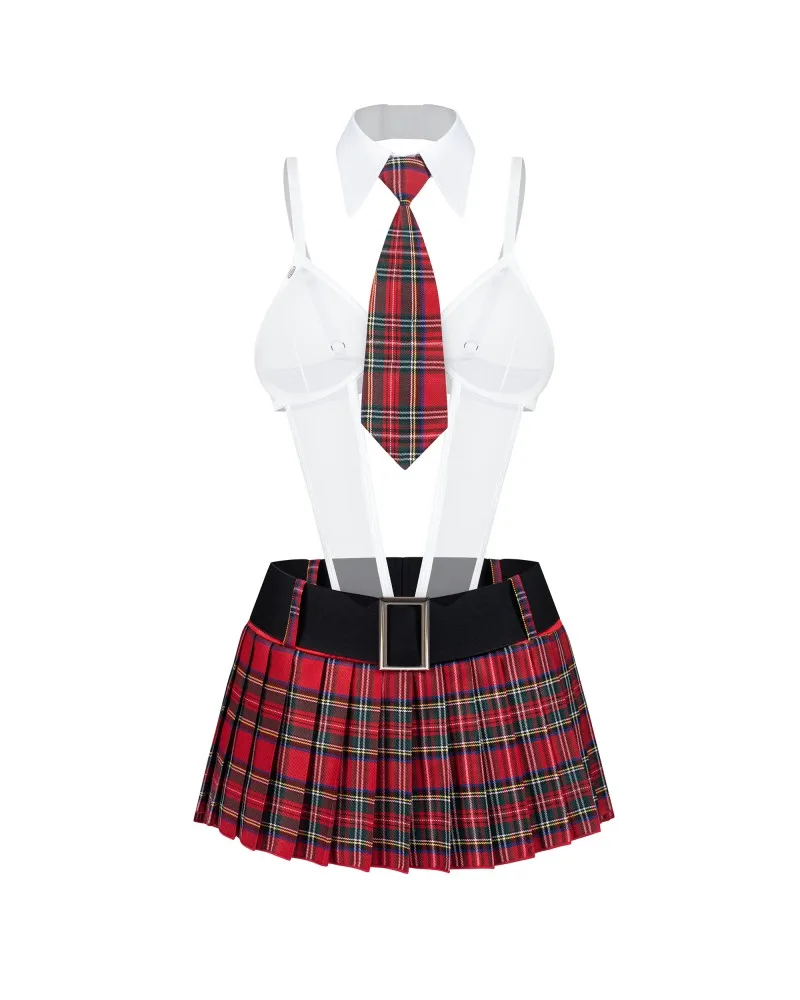 College Girl 5 részes jelmez szett – csábos diáklány kosztüm L/XL