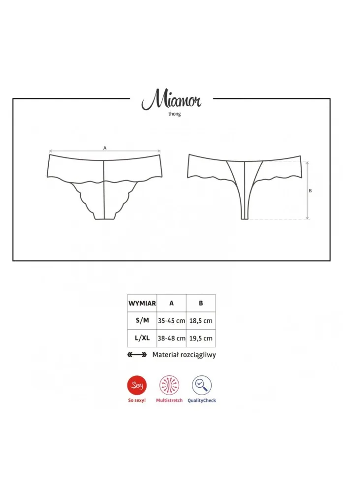 Obsessive Miamor fekete tanga – érzéki elegancia L/XL méretben