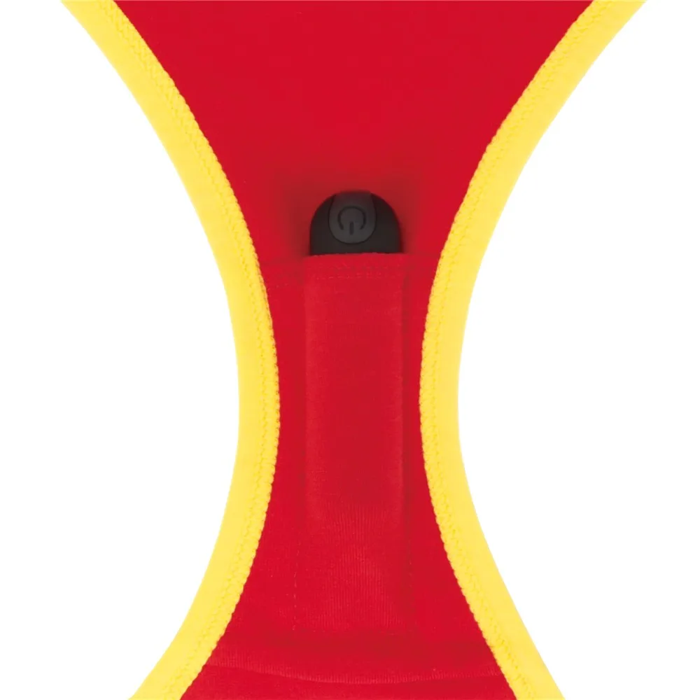 Lovetoy vibráló távirányítós bugyi – piros/sárga mintás, XL-2XL