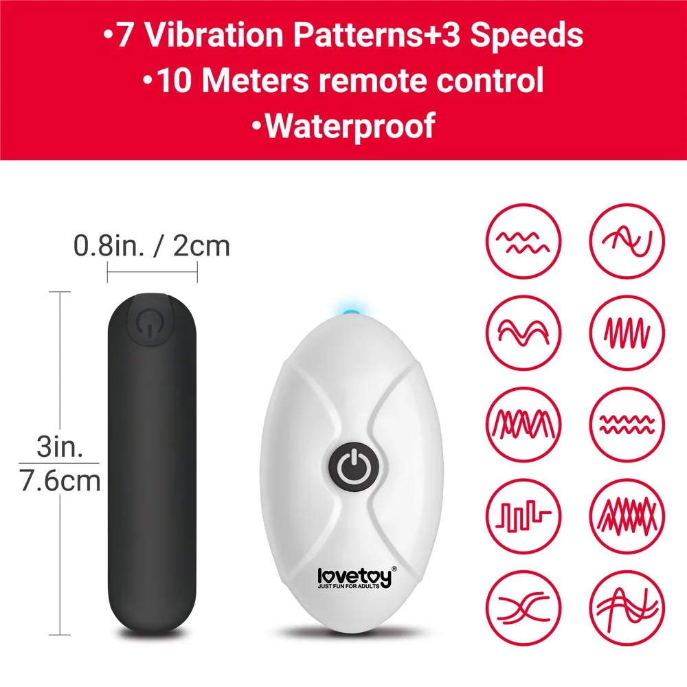 Lovetoy vibráló távirányítós bugyi – piros/sárga mintás, XL-2XL