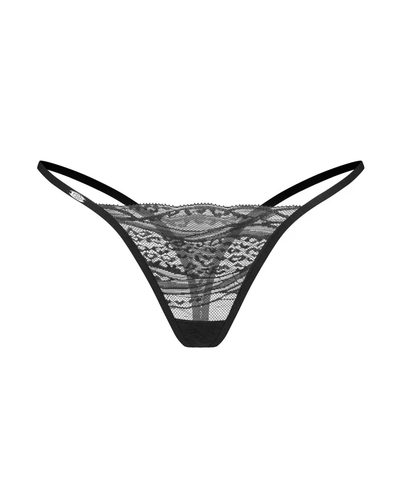 Obsessive Clara tanga alsó duó csomag – Fekete, L/XL méret