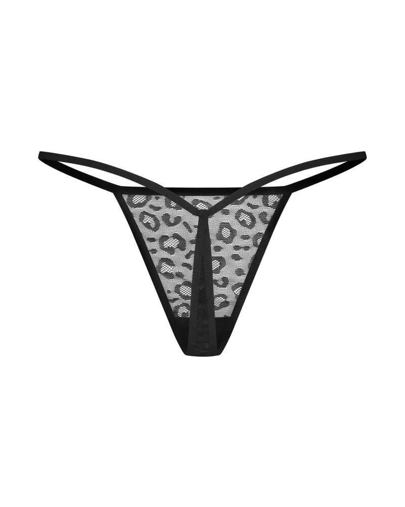 Obsessive Clara tanga alsó duó csomag – Fekete, L/XL méret
