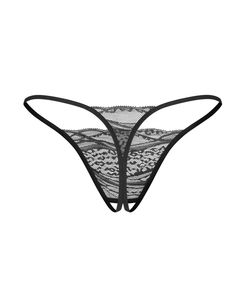 Obsessive Bianca fekete tanga – 2 darabos csomag (S/M)