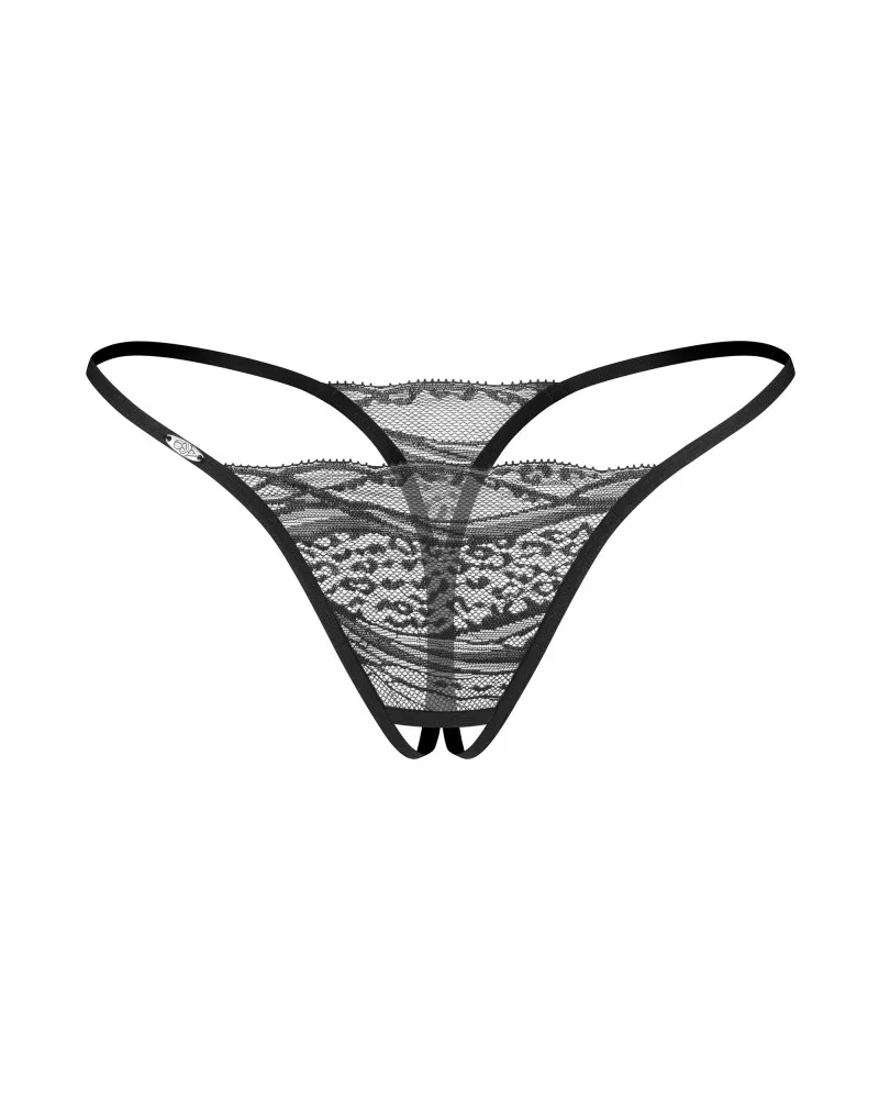 Obsessive Bianca fekete tanga – 2 darabos csomag (S/M)