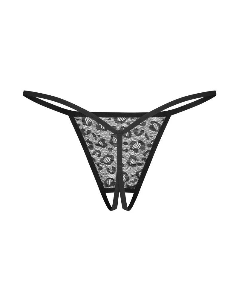 Obsessive Bianca fekete tanga – 2 darabos csomag (S/M)