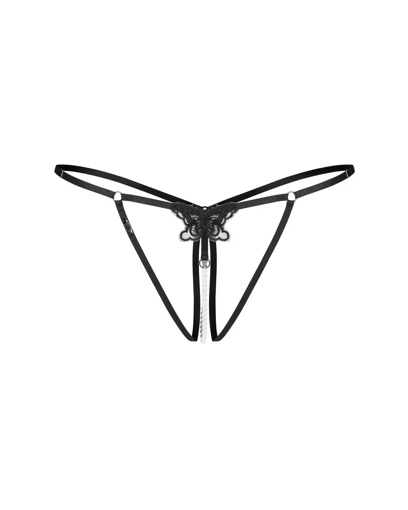 Obsessive Selisme fekete áttört tanga – merész és elegáns (L/XL)
