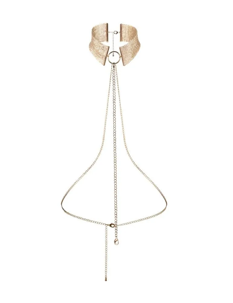 Bijoux Indiscrets Désir Métalique arany nyakék – testdísz