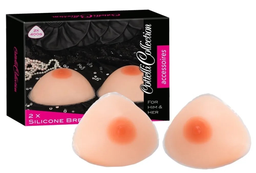 Cottelli Collection szilikon mell betét – természetes hatású, 400 g