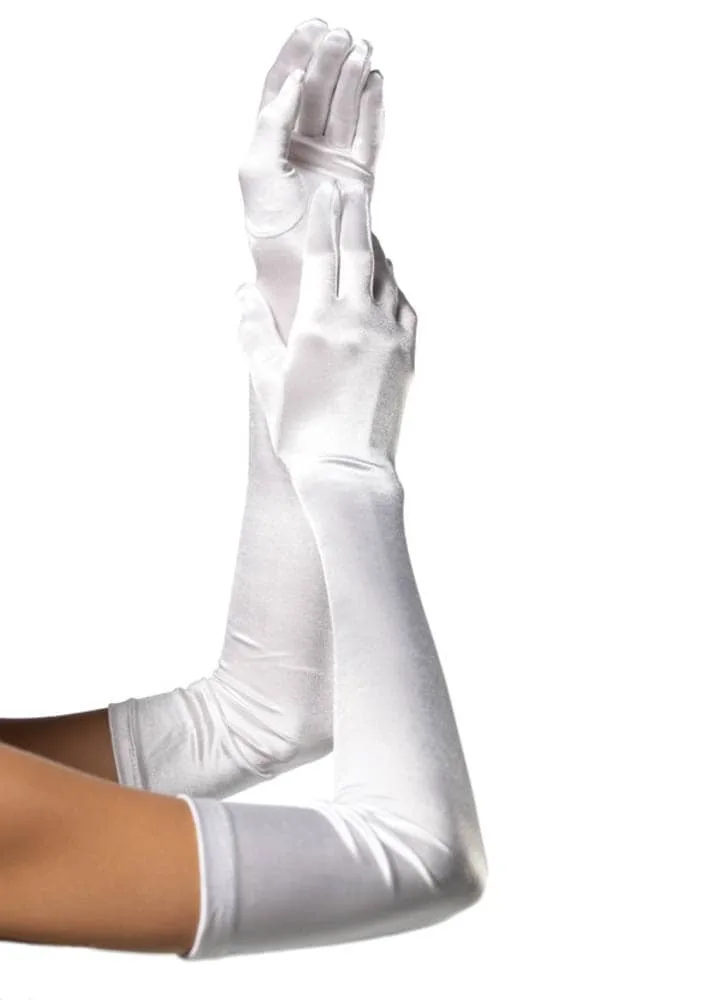 Leg Avenue Extra Hosszú Fehér Szatén Kesztyű – Elegáns és Szenzuális