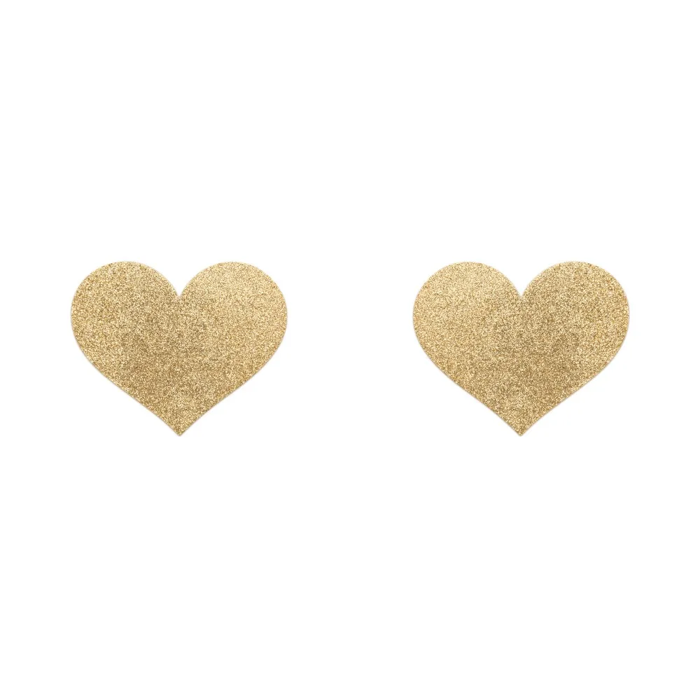 Bijoux Indiscrets Flash Heart-Gold arany szív melldísz – fekete