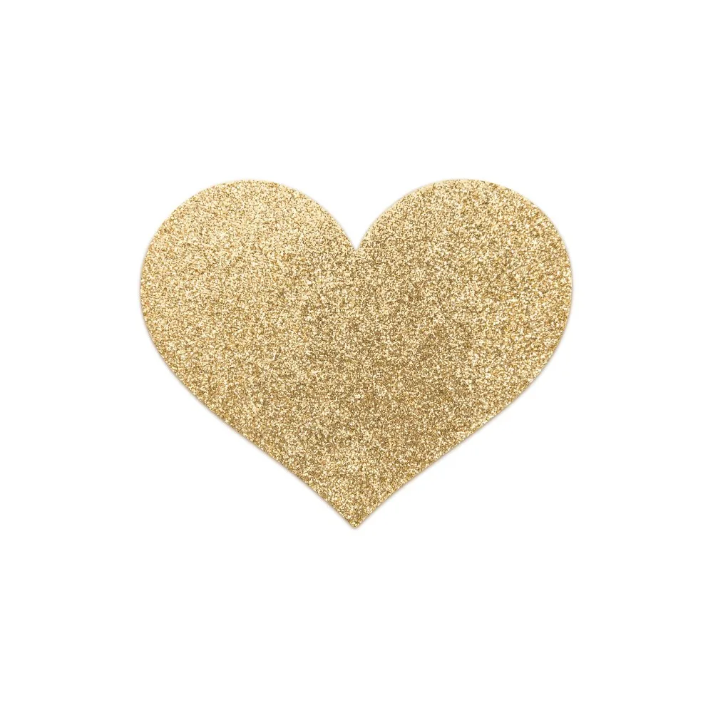 Bijoux Indiscrets Flash Heart-Gold arany szív melldísz – fekete