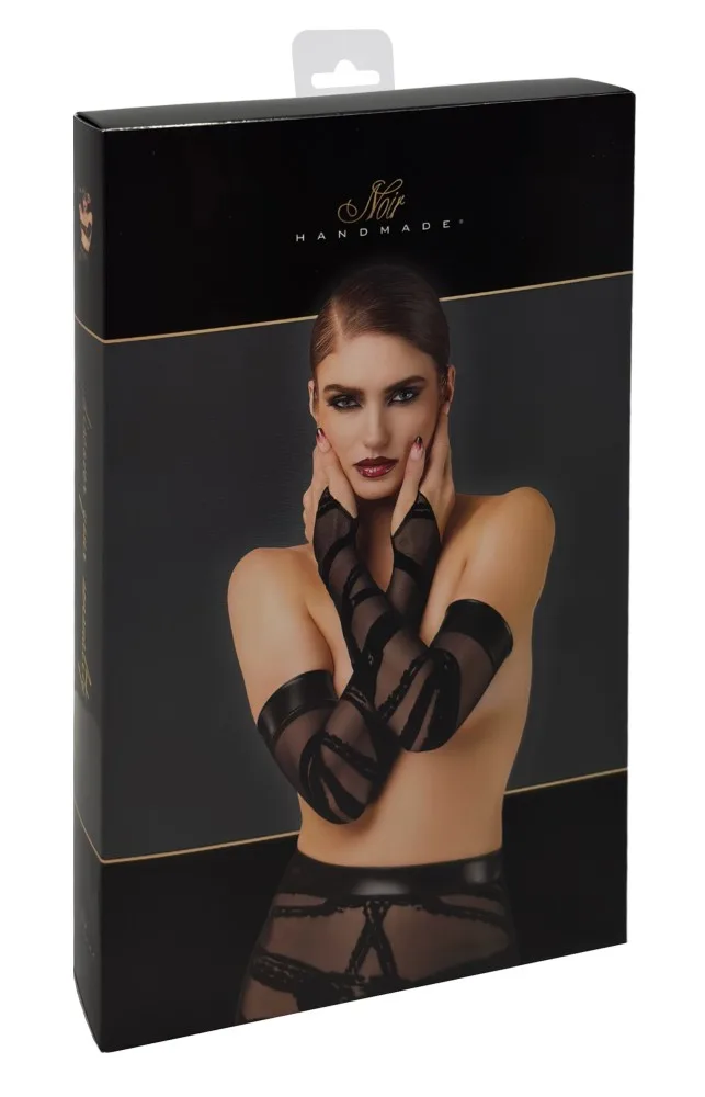 Noir Handmade Bondesque Opera hüvelykujjas kesztyű – S/M