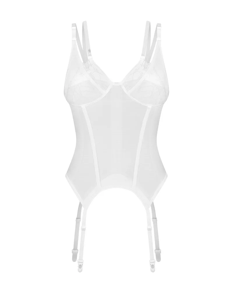 Obsessive Arrowel fehér fűző – elegáns korszázs S/M méretben
