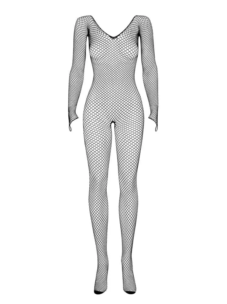 Obsessive N109 fekete bodystocking – érzéki cicaruha S/M/L