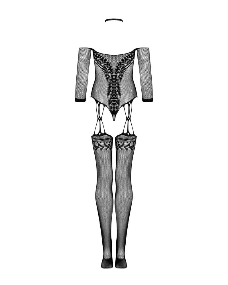 Obsessive G333 fekete bodystocking – titokzatos hálós cicaruha S/M/L