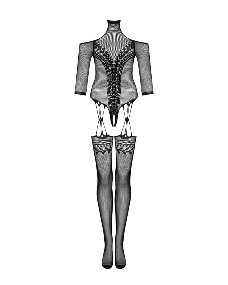 Obsessive G333 fekete bodystocking – titokzatos hálós cicaruha S/M/L