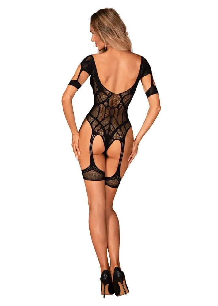 Obsessive fekete bodystocking – érzéki cicaruha S/M/L méretben