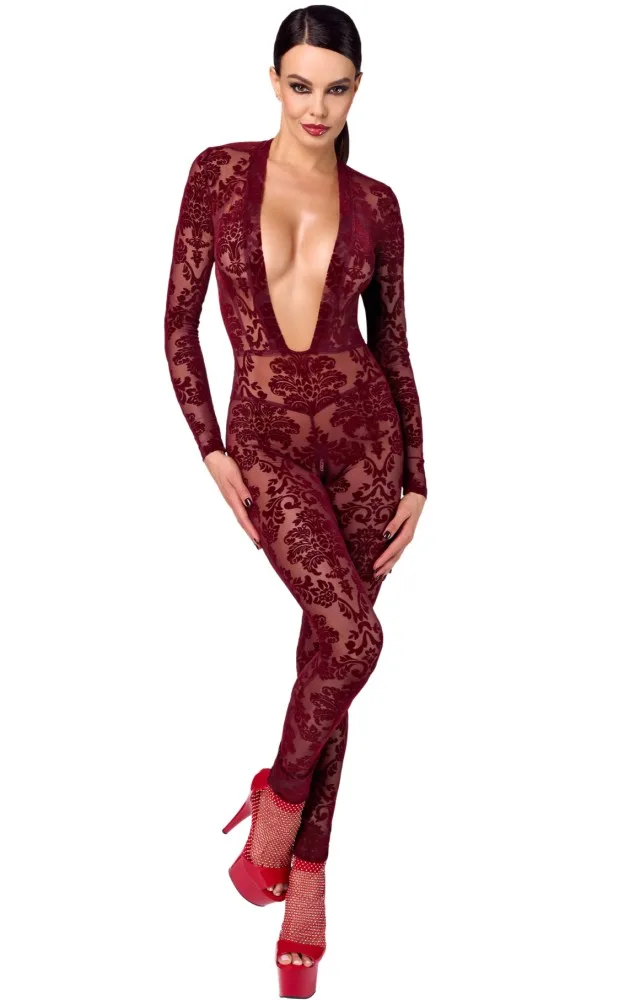 Noir Handmade Kink Royal bordó cicaruha – L méret