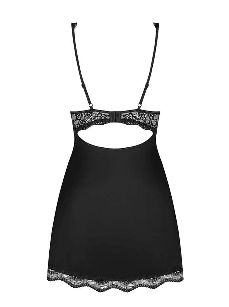 Obsessive Luvae fekete babydoll – érzéki kényelem nagy méretben
