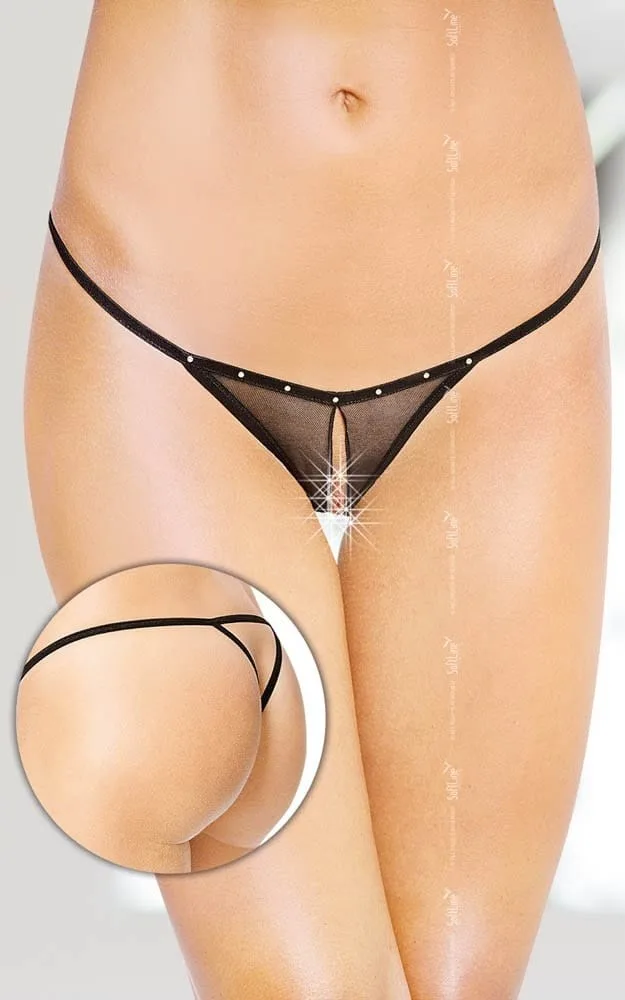 Softline fekete G-string – szexi és kényelmes tanga S/L méretben