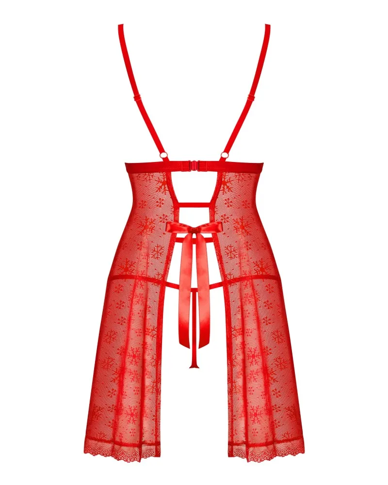 Obsessive Claussica piros babydoll – Elegancia és csábítás egyben