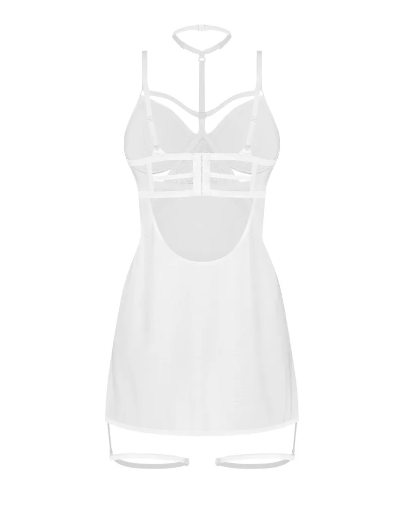 Obsessive Arrowel fehér chemise – érzéki hálóing L/XL méretben