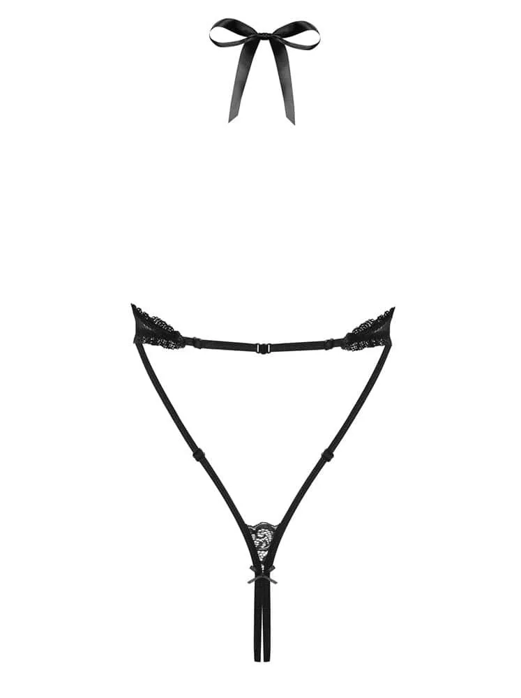 Obsessive fekete teddy body – érzéki és elegáns S/M méretben