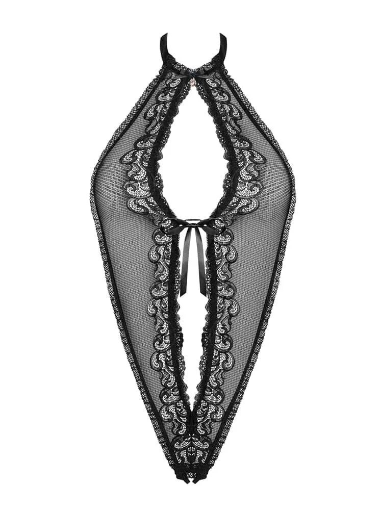 Obsessive fekete teddy body – érzéki és elegáns S/M méretben