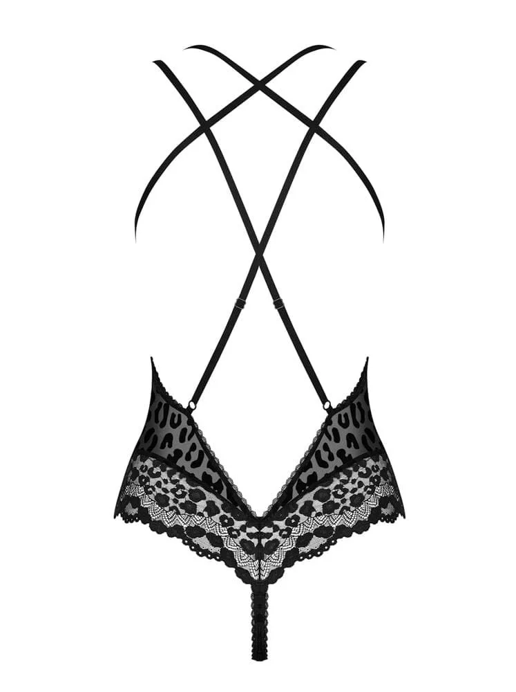 Obsessive Giully fekete body – érzéki teddy L/XL méretben