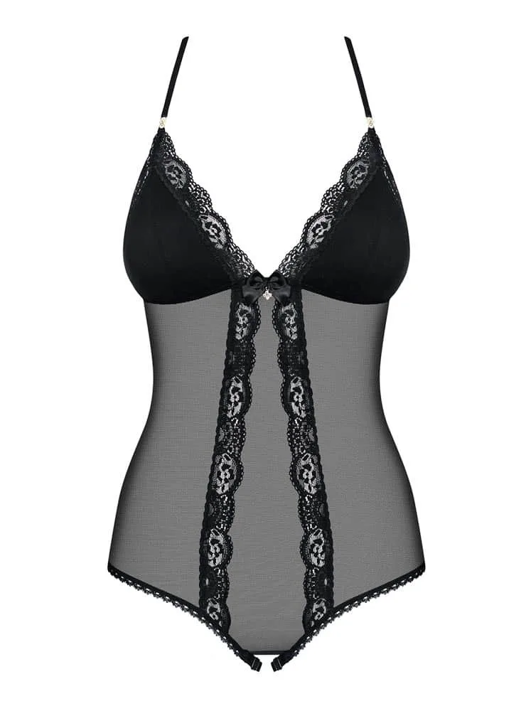 Obsessive fekete teddy body – elegáns és érzéki egyrészes