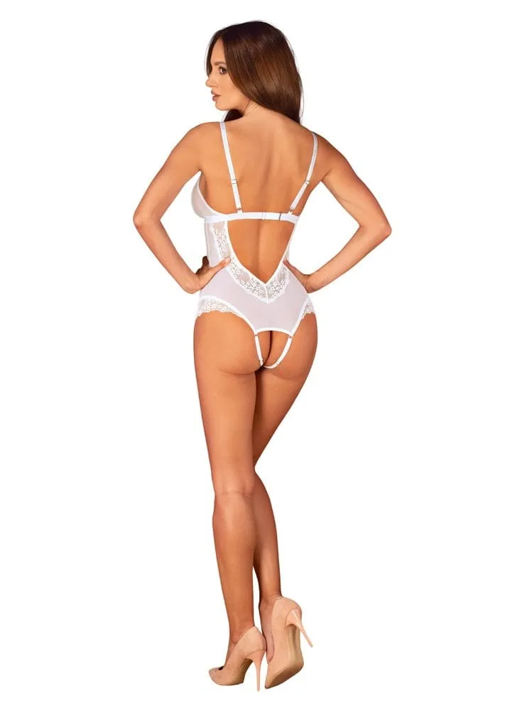 Obsessive Heavenlly nyitott body – érzéki csipkés teddy XS/S