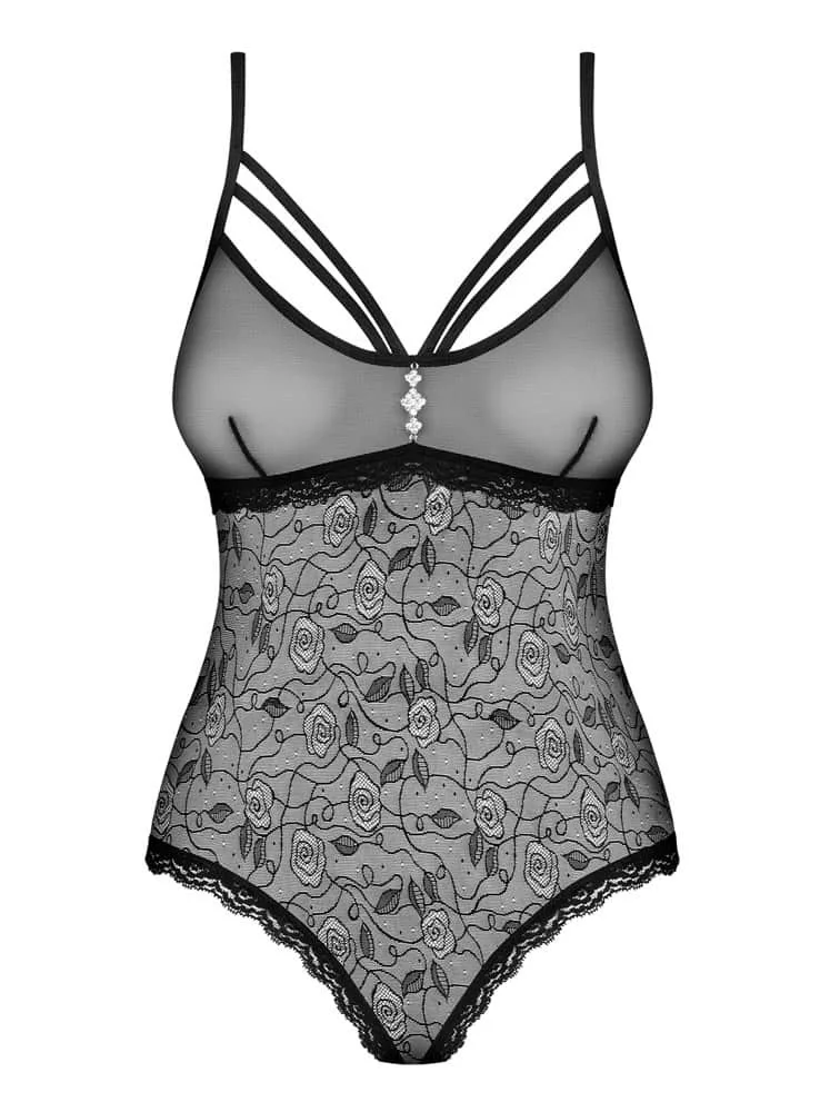 Obsessive fekete teddy body – elegáns és csábító S/M méretben