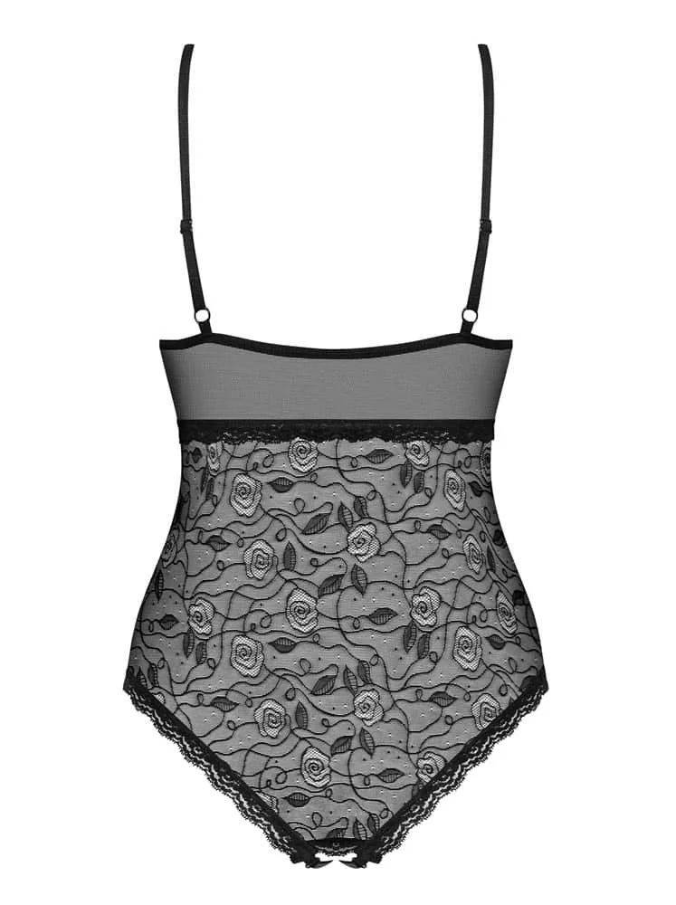 Obsessive fekete teddy body – elegáns és csábító S/M méretben