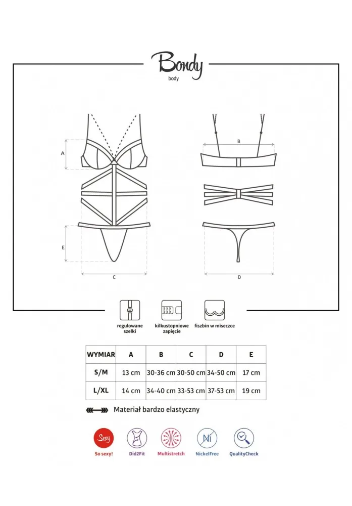 Obsessive Bondy fekete teddy body – érzéki és elegáns egybeszabott darab