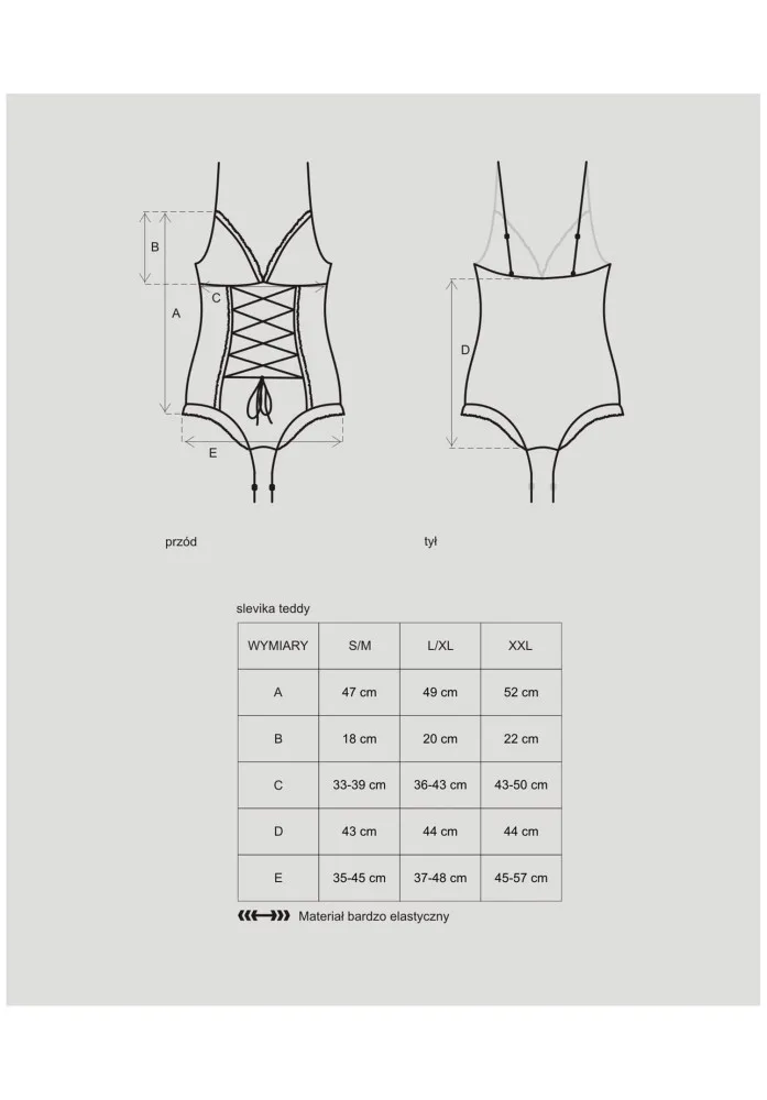 Obsessive Slevika fekete teddy body – érzéki eleganciával S/M