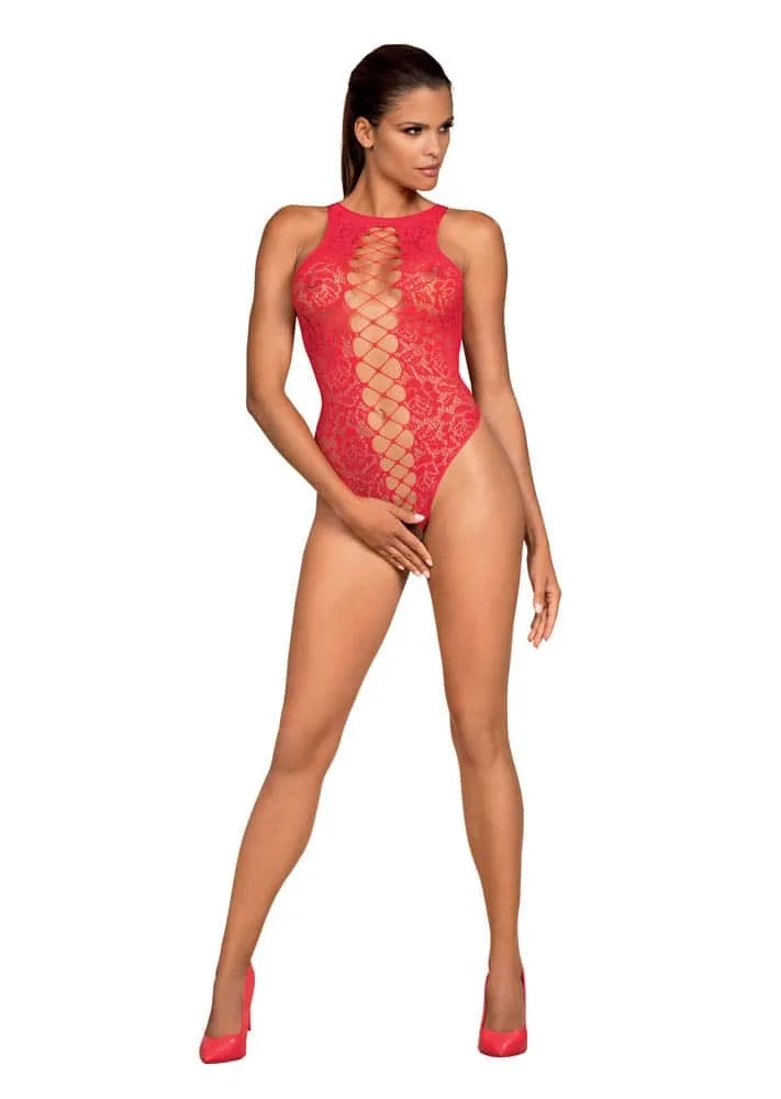 Obsessive B120 piros teddy body – szenvedélyes és nőies szett