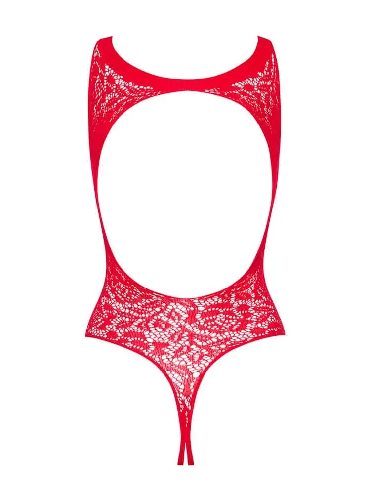 Obsessive B120 piros teddy body – szenvedélyes és nőies szett