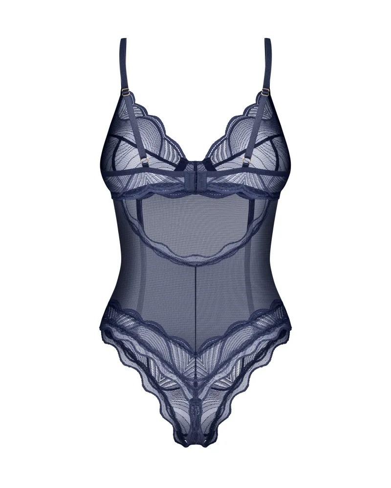 Obsessive Nightly Blue nyitott body – érzéki kék teddy