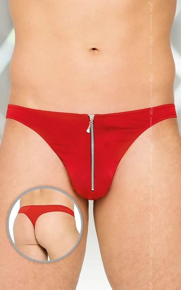 Softline férfi tanga – merész piros, M/L méret