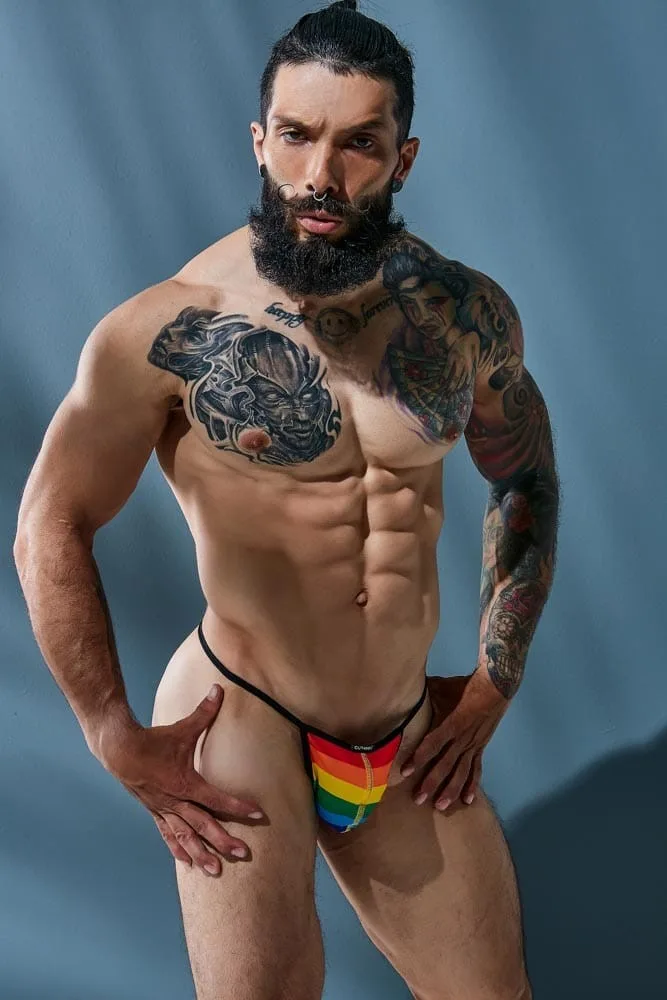 Cut4Men Szivárvány G-string férfi tanga – feltűnő és merész viselet