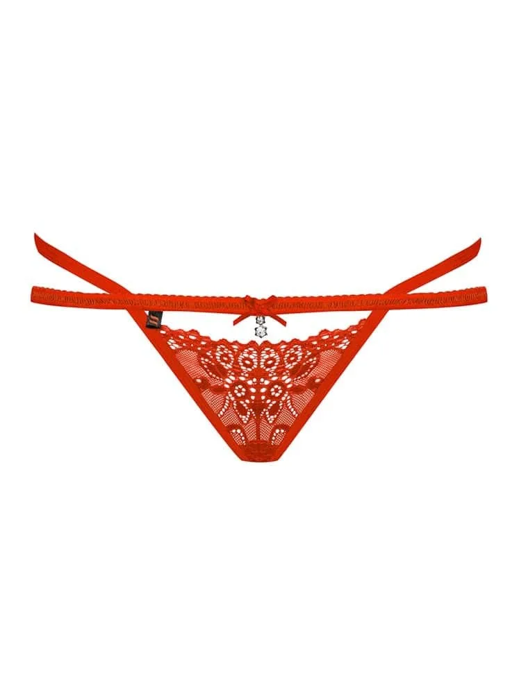 Obsessive 838 piros tanga – merész és nőies S/M méretben