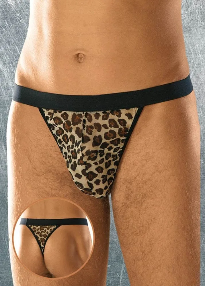 Softline leopárdmintás férfi tanga – merész és elegáns
