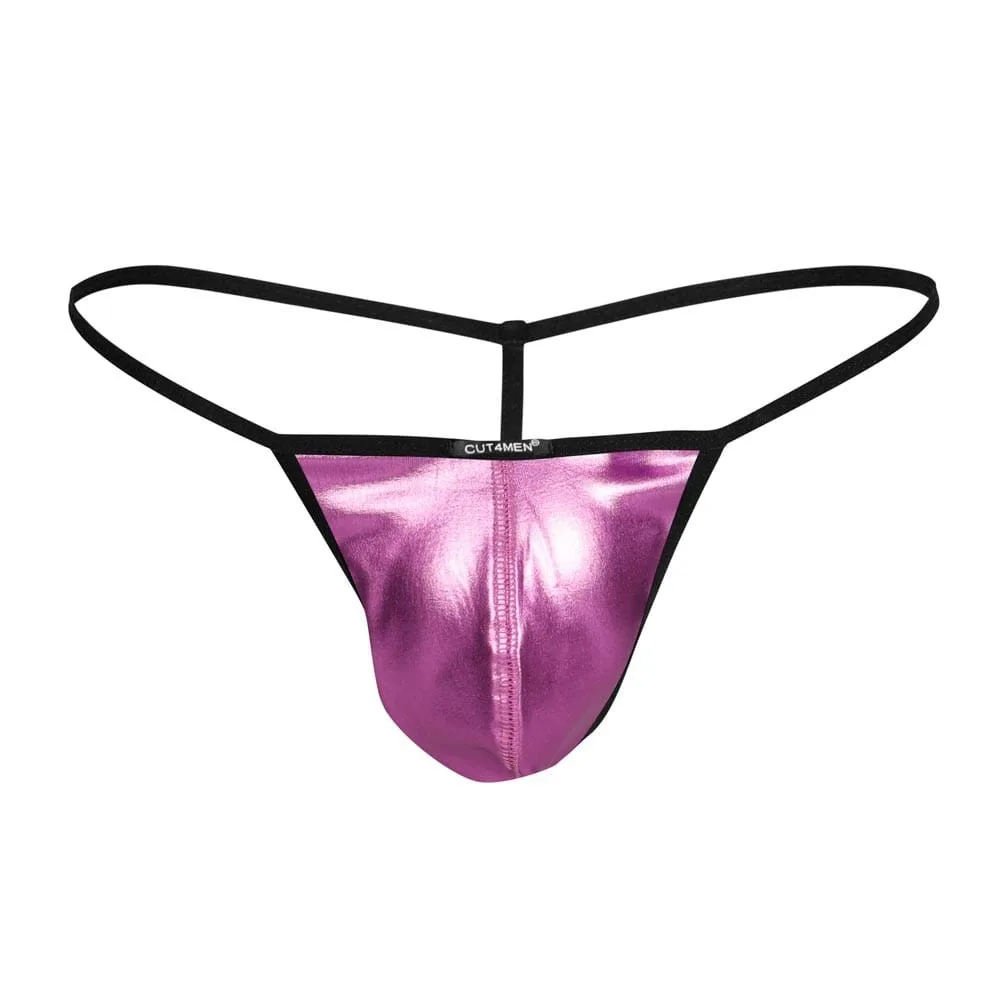 Cut4Men rózsaszín műbőr G-string férfi alsó – merész és szexi