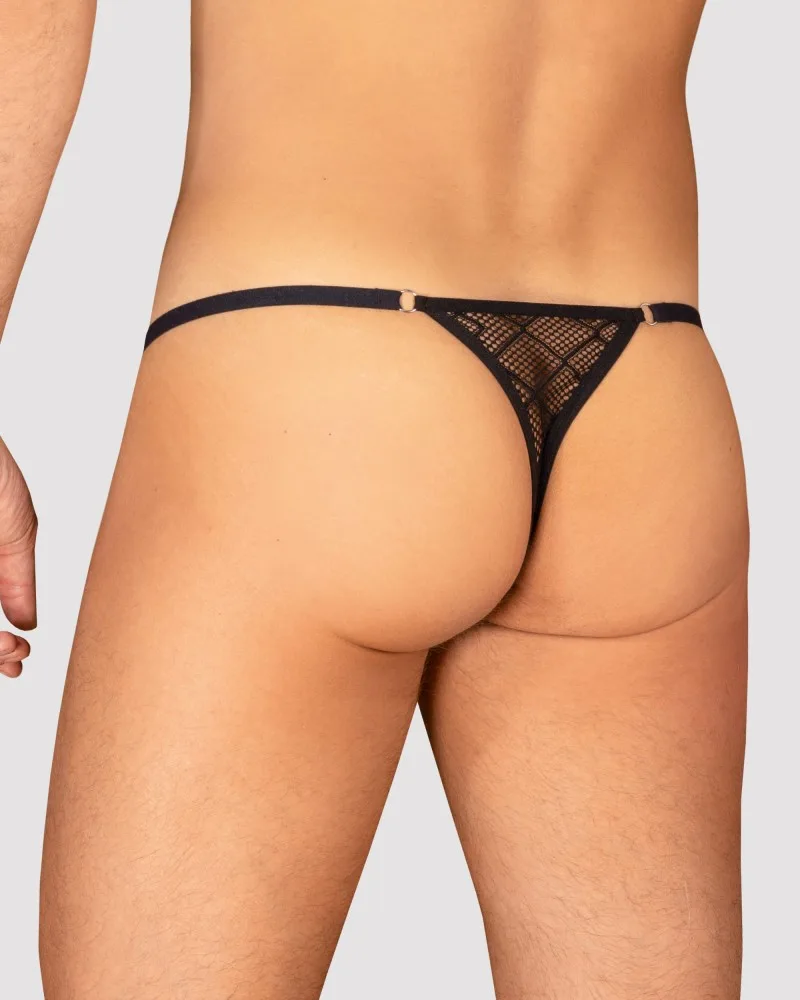 Obsessive Severio férfi tanga – merész fekete csábítás egy méretben