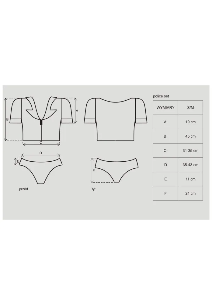 Obsessive Police Set – Csábító Rendőrnő Jelmez Szettben S/M