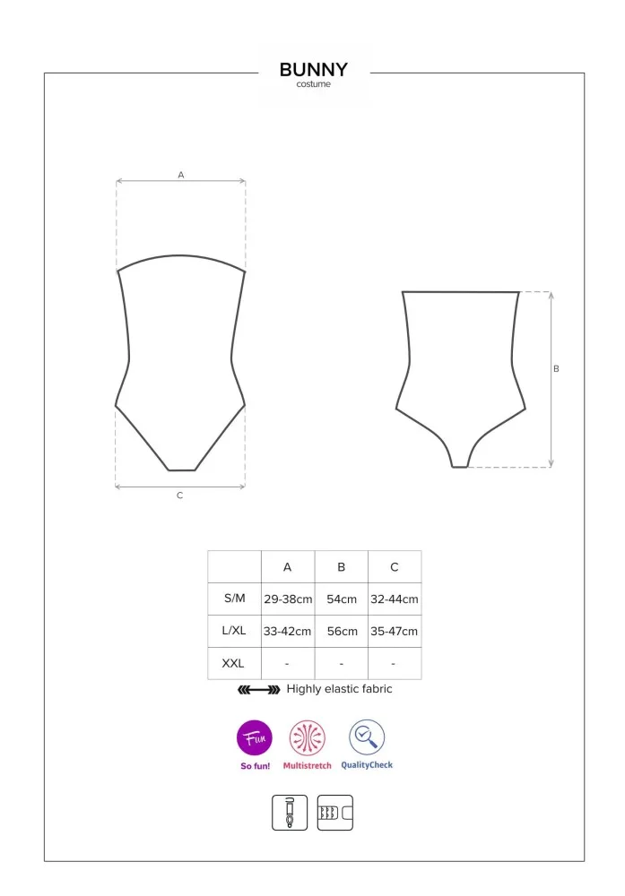 Obsessive fekete nyuszi jelmez – csábító kosztüm L/XL méretben