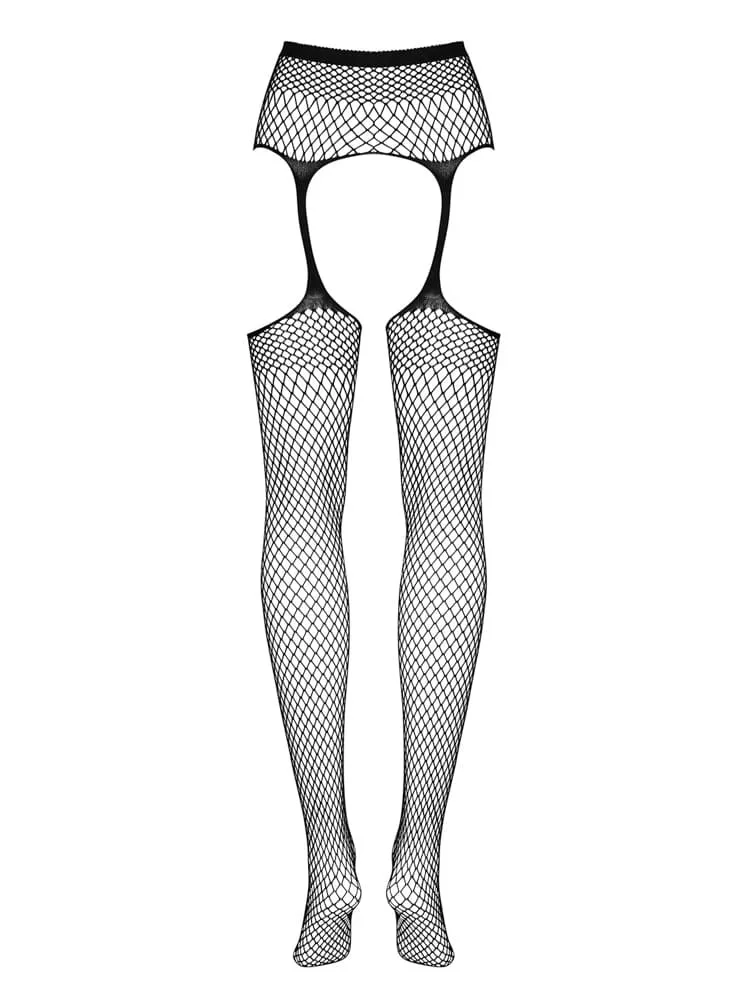 Obsessive S815 fekete harisnyatartó szett harisnyával – S/M/L