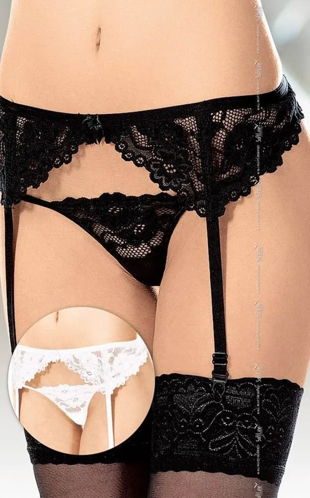 Softline fekete harisnyatartó övecske – klasszikus eleganciával S/M